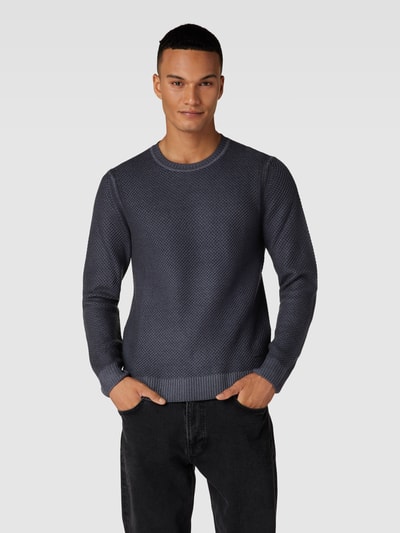 JOOP! Collection Strickpullover aus Schurwolle Modell 'Willon' Dunkelblau 4