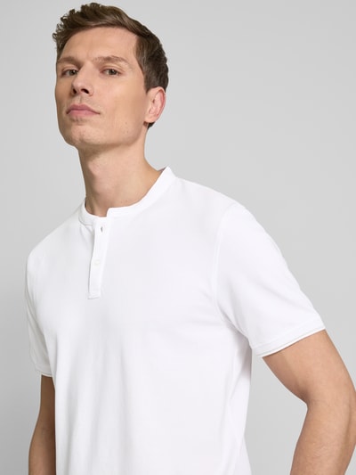 Cinque Slim Fit Poloshirt mit Rundhalsausschnitt Modell 'LANO' Weiss 3