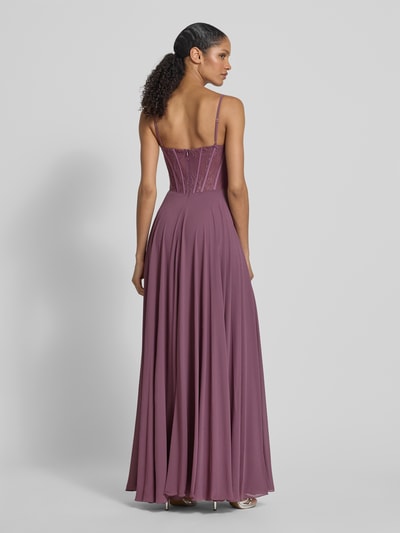 Mascara Avondjurk met verstelbare spaghettibandjes Oudroze - 5