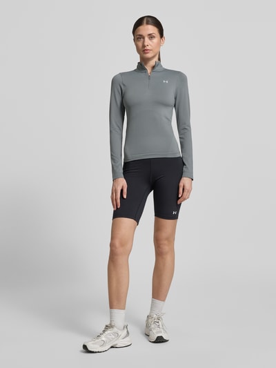 Under Armour Longsleeve mit Stehkragen und Reißverschluss Dunkelgrau 1