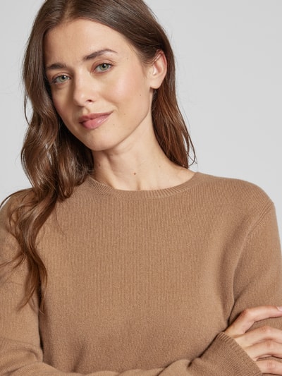 Hemisphere Pullover van kasjmier met ronde hals Camel - 3