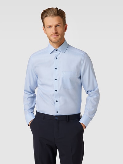 OLYMP Modern Fit Business-Hemd mit Allover-Muster Modell 'Global Kent' Bleu 4