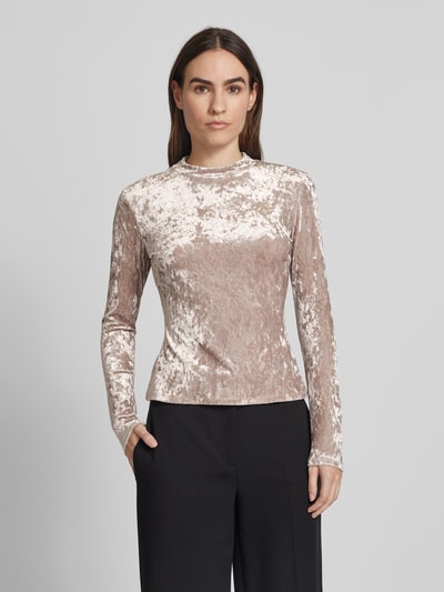 Marella Longsleeve mit Rundhalsausschnitt Modell 'BALERA' Taupe 4