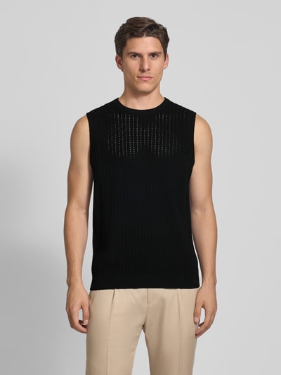 JAKE*S STUDIO MEN Tanktop mit gerippten Abschlüssen Black 4