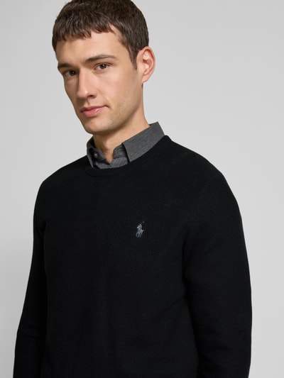 Polo Ralph Lauren Strickpullover mit Logo-Stitching Black 3