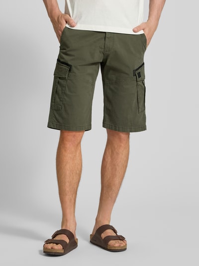 s.Oliver RED LABEL Relaxed Fit Cargoshorts aus Baumwoll-Mix Oliv 4