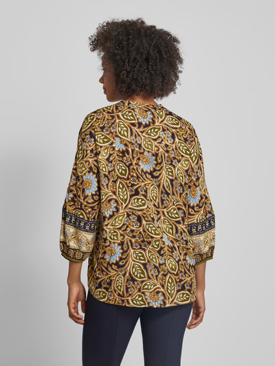 More & More Blouse met all-over motief Olijfgroen - 5