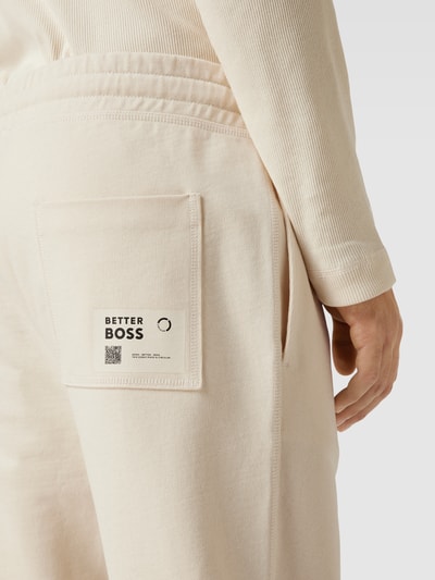 BOSS Orange Sweatpants met achterzak, model 'Secircular' Offwhite - 3