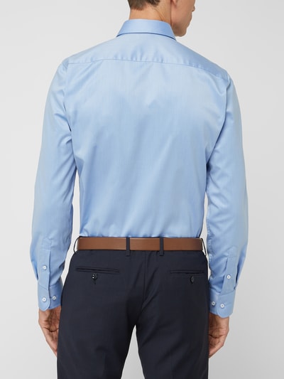 Eterna Slim Fit Koszula biznesowa o kroju slim fit z diagonalu Błękitny 6
