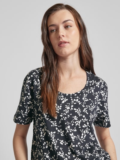 Esprit T-shirt met all-over print Zwart - 3