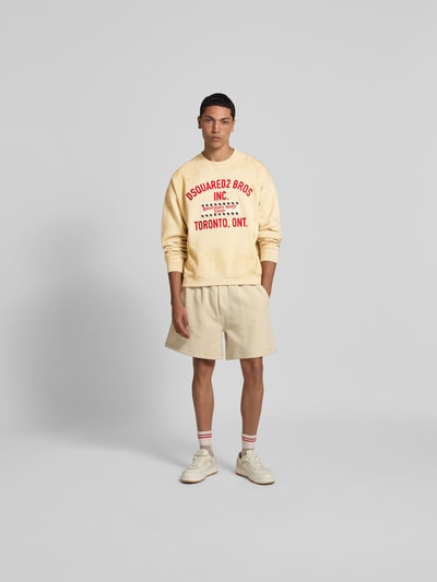 Dsquared2 Sweatshirt mit Label-Details Beige 1