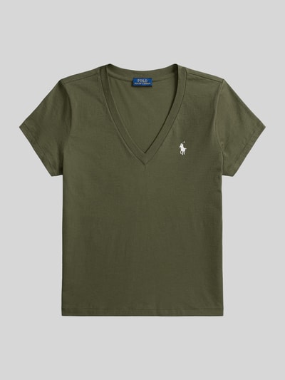 Polo Ralph Lauren męski t-shirt o kroju regular fit z czystej bawełny Oliwkowy 2