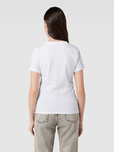 HUGO T-Shirt mit Label-Print Weiss 5