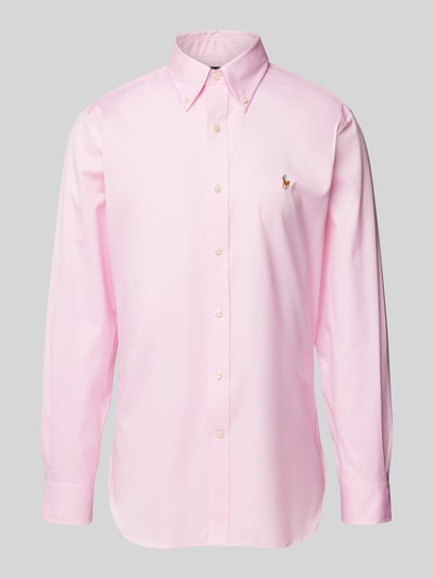 Polo Ralph Lauren Slim Fit Business-Hemd mit Label-Stitching Rose 1