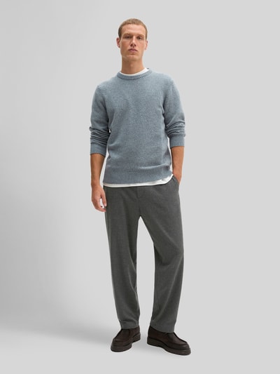 Marc O'Polo Pullover aus Wolle mit Tweedstruktur Eisblau 1