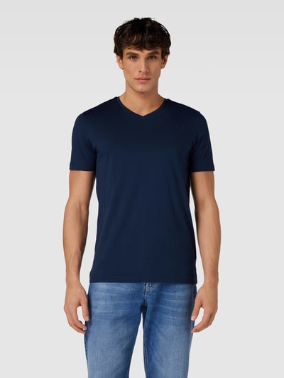 Christian Berg Men T-shirt met V-hals Donkerblauw - 4