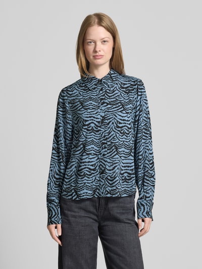 Scotch & Soda Bluzka koszulowa z listwą guzikową Ciemnoniebieski 4