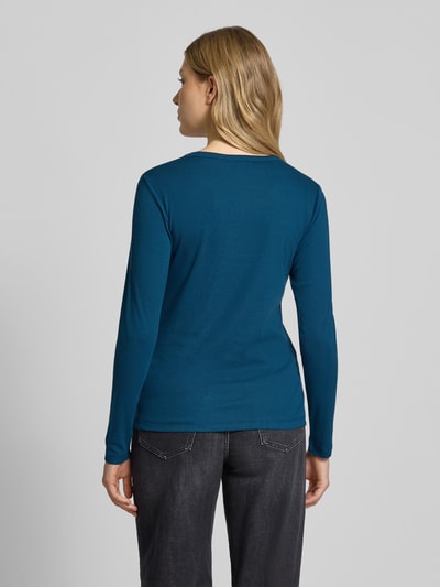 Tom Tailor Bluzka z długim rękawem o kroju regular fit z mieszanki bawełny Petrol 5