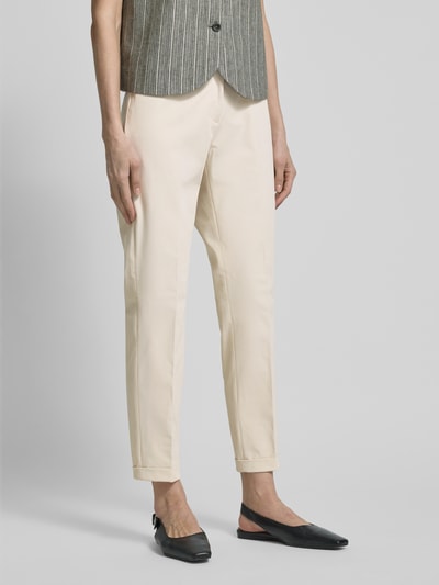 Cambio Spodnie materiałowe o kroju slim fit w kant model ‘KATHREEN’ Beżowy 4