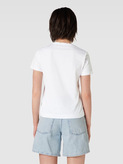 GANT T-Shirt mit V-Ausschnitt Modell 'Basic' Weiss 5