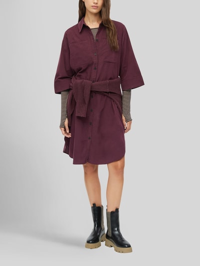 s.Oliver RED LABEL Midikleid mit Cordstruktur Bordeaux 1