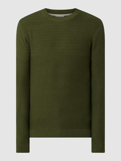 SELECTED HOMME Pullover aus Bio-Baumwolle Modell 'Conrad' Oliv 2