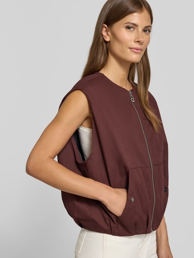 HUGO Regular Fit Weste aus reiner Baumwolle Modell 'AZELDA' Schoko 3