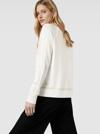 Marc Cain Gebreide pullover met ronde hals Offwhite - 3