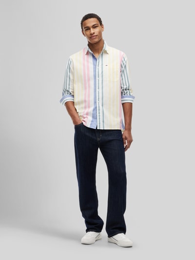 Tommy Jeans Relaxed Fit Freizeithemd aus reiner Baumwolle Bleu 1