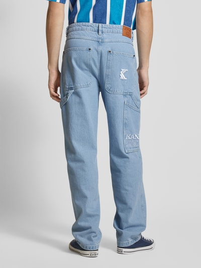 KARL KANI Baggy Fit Jeans mit Label-Stitching Jeansblau 5