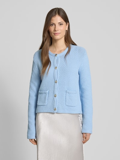 Christian Berg Woman Cardigan met structuurmotief Bleu - 4