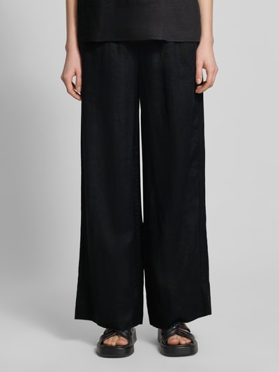 Tommy Hilfiger Loose Fit Weite Hose aus reinem Leinen BLACK 4