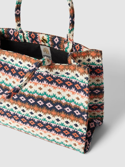 ANOKHI Tote bag met all-over motief Zwart - 4