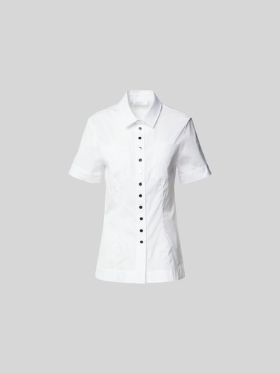 Rabanne Hemdbluse mit Druckknopfleiste Weiss 2