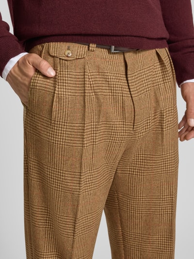 Polo Ralph Lauren Stoffen broek met bandplooien Donkerbruin - 3