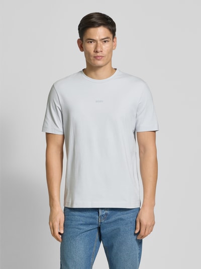 BOSS Orange Regular Fit T-Shirt aus Baumwoll-Mix Hellgrau 4