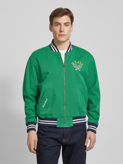 Polo Ralph Lauren Bomberjack in jeanslook, model 'VARSITY' Groen - 4