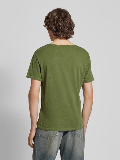 Blend T-Shirt mit Serafino-Ausschnitt Oliv 5
