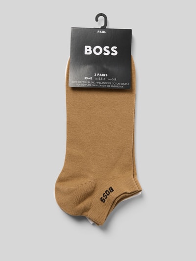 Produktfoto, Sneaker-Socken aus Baumwoll-Mix im 2er-Pack Modell '2P AS UNI CC' von BOSS, unifarben, elastischer Bund, Feinstrick, Label Print