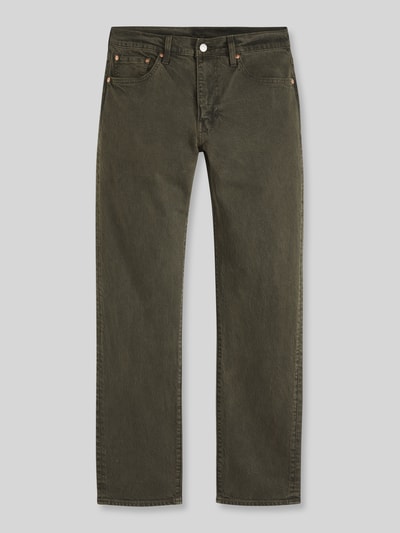 Levi's® Tapered Fit Jeans aus Baumwoll-Mix Modell '502™' Oliv 2