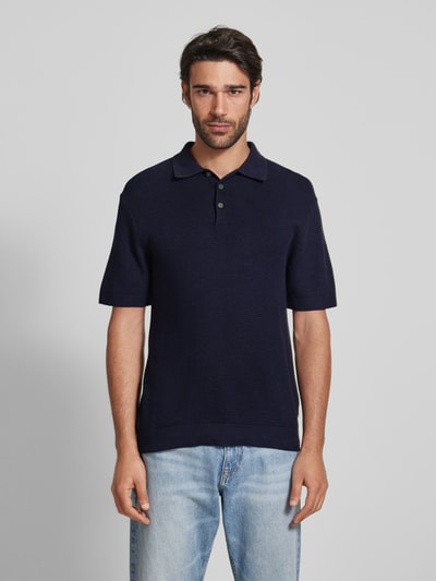 Jack & Jones Premium Regular Fit Poloshirt mit Strukturmuster Modell 'COOPER' Dunkelblau 4