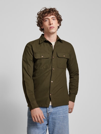 Jack & Jones Slim Fit Freizeithemd mit Brustpattentaschen Modell 'DARREN' Dunkelgruen 4