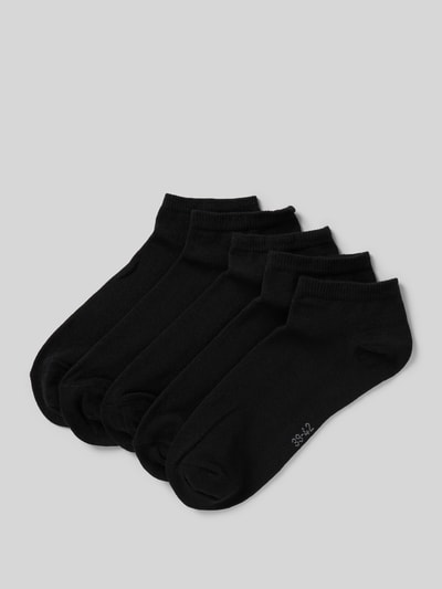 camano Sneakersokken met ribboordjes in een set van 5 paar Zwart - 1