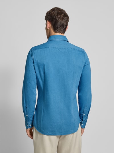 SEIDENSTICKER Slim fit zakelijk overhemd met kentkraag, model 'Spread' Blauw - 5