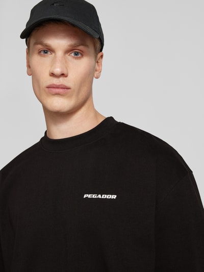 Pegador Oversized T-Shirt mit Label-Print Black 3