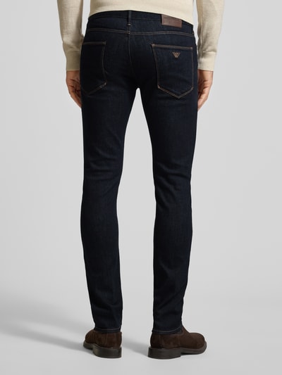 Emporio Armani Slim Fit Jeans mit Logo-Applikation Jeansblau 5