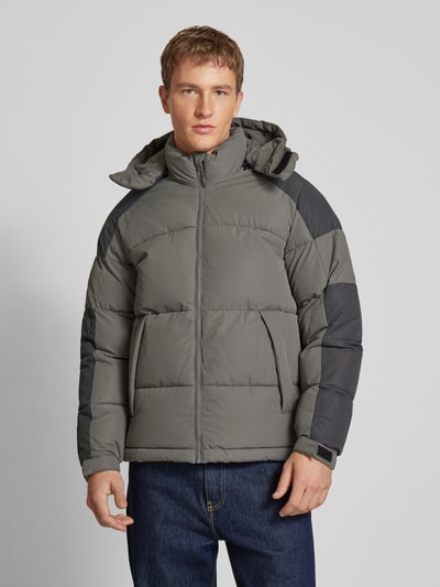 Jack & Jones Kurtka pikowana z kapturem model ‘AERO’ Średnioszary 4