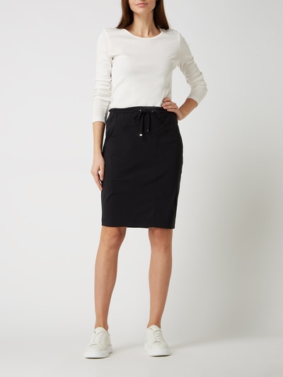 Raffaello Rossi Rok met stretch, model 'Waris' Zwart - 1