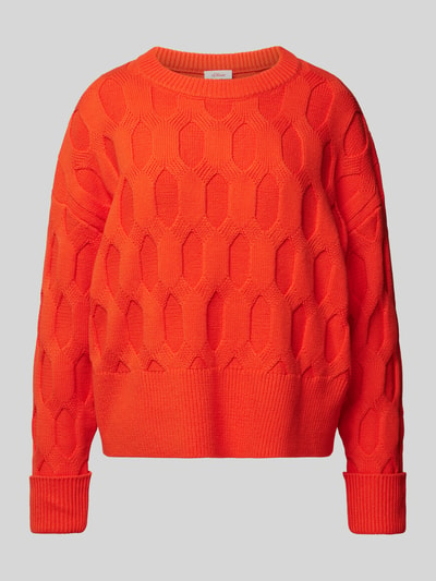 s.Oliver RED LABEL Regular Fit Strickpullover mit Baumwolle Orange 2