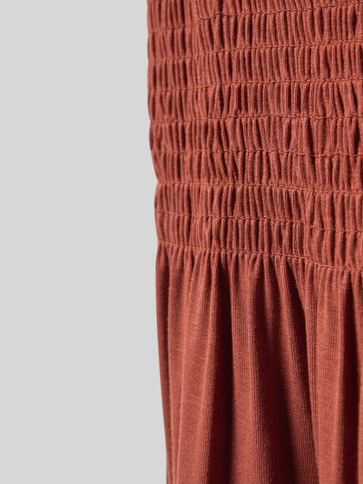 Detailopname van de uitlopende Ausgestellter Midi-Rock aus Lyocell-Mix van s.Oliver RED LABEL, effen kleuren look, elastische boord, materiaalverwerking stretch, materiaal lyocellmix